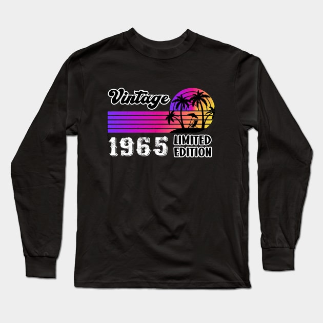 Vintage since 1965 Limited Edition Gift Long Sleeve T-Shirt by safoune_omar